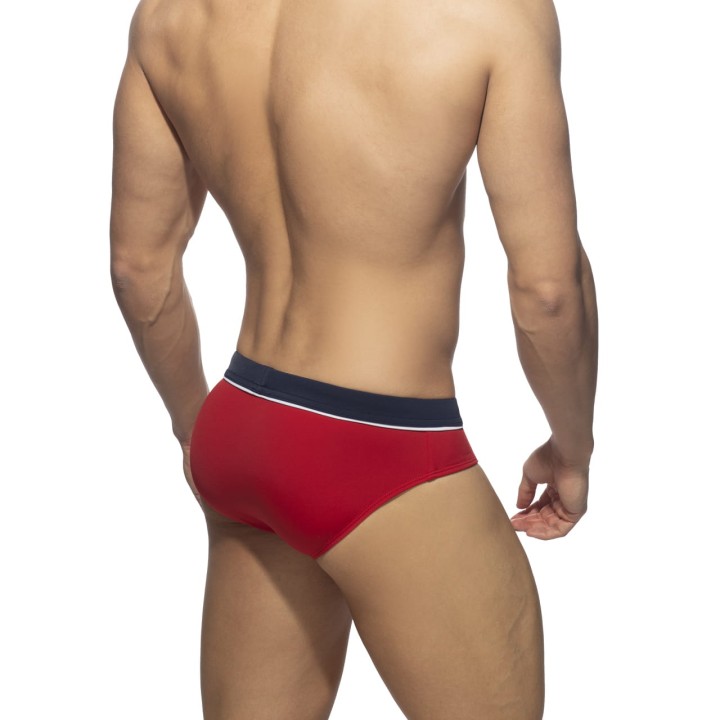 Kąpielówki męskie Sport Detail Binding Red Addicted
