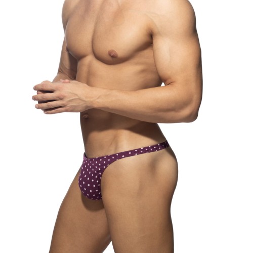 Stringi męskie Cum Dots Aubergine Addicted