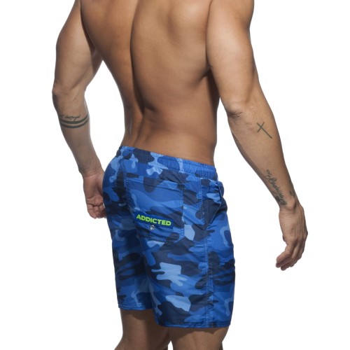 Szorty kąpielowe długie Camo Navy Addicted