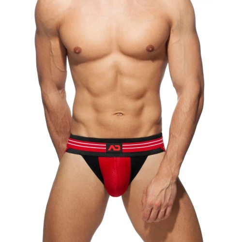 Czerwone Jockstrapy z kolekcji Double marki Addicted.