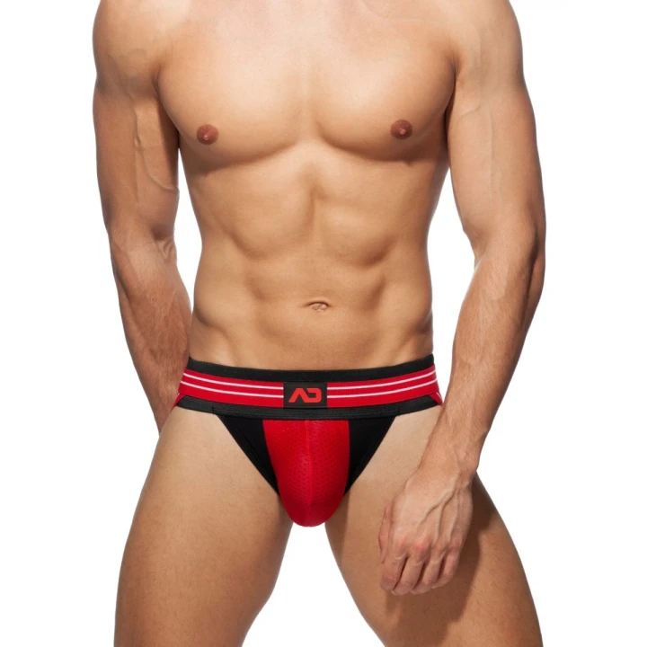 Czerwone Jockstrapy z kolekcji Double marki Addicted.