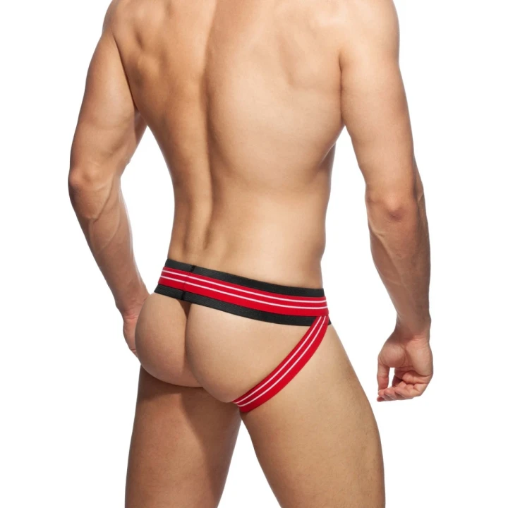 Czerwone Jockstrapy z kolekcji Double marki Addicted.