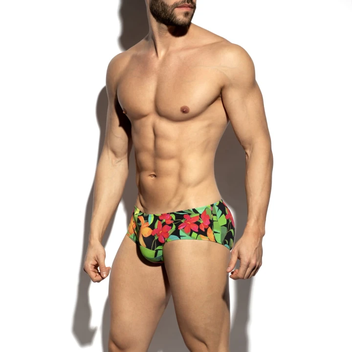 Slipy męskie Bold Flowers Black ES Collection