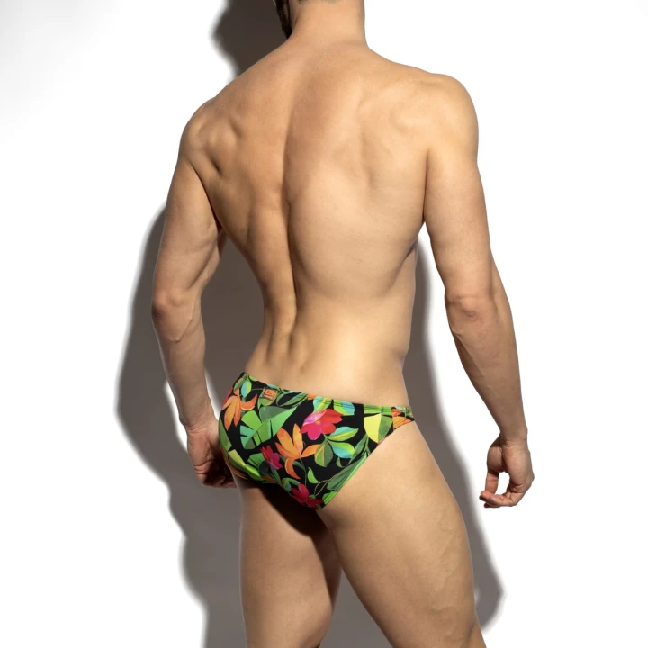 Figi męskie Bold Flowers Black ES Collection