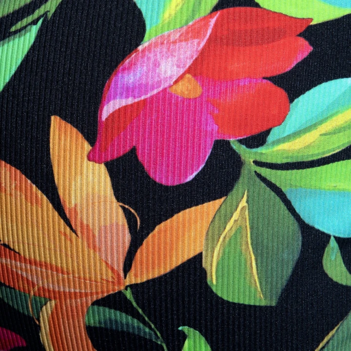 Stringi męskie Bold Flowers Black ES Collection