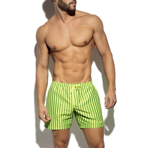 Szorty kąpielowe Stripes Neon Yellow ES Collection