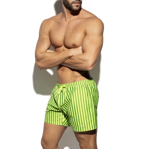 Szorty kąpielowe Stripes Neon Yellow ES Collection