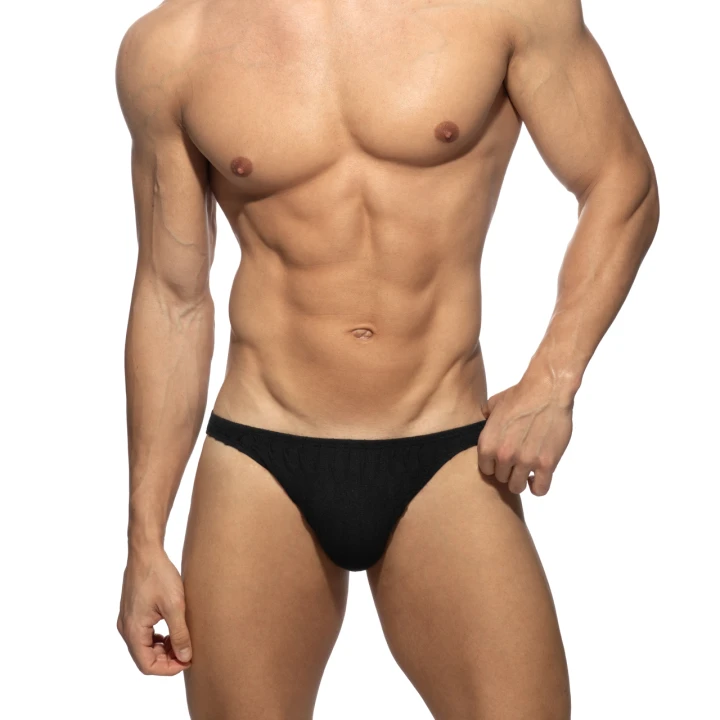 Figi męskie Mock Ribs Black Addicted