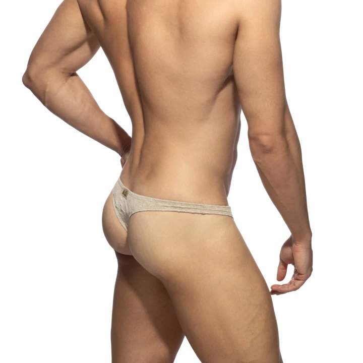 Stringi męskie Mock Ribs Beige Addicted