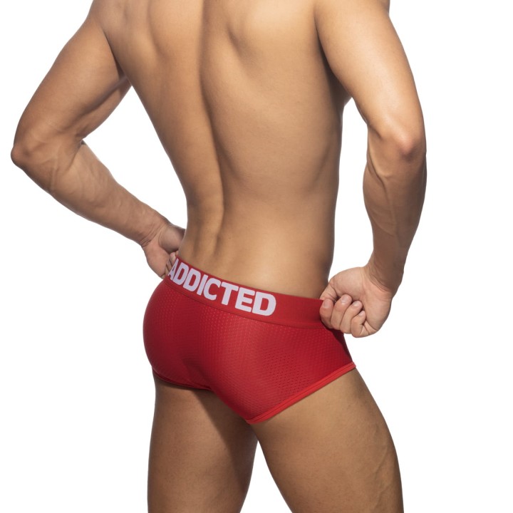 Slipy męskie Push Up Mesh Red Addicted