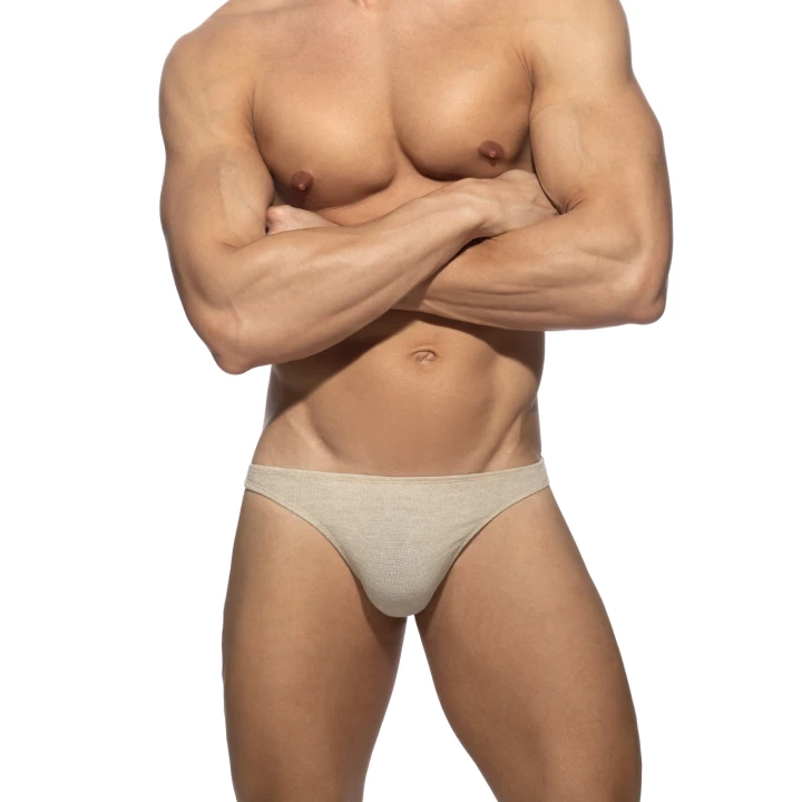 Stringi męskie Slub Jersey Beige Addicted