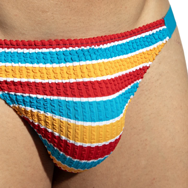 Stringi kąpielowe 70's Stripes Turquoise ES Collection