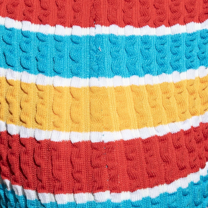 G-stringi kąpielowe 70's Stripes Turquoise ES Collection