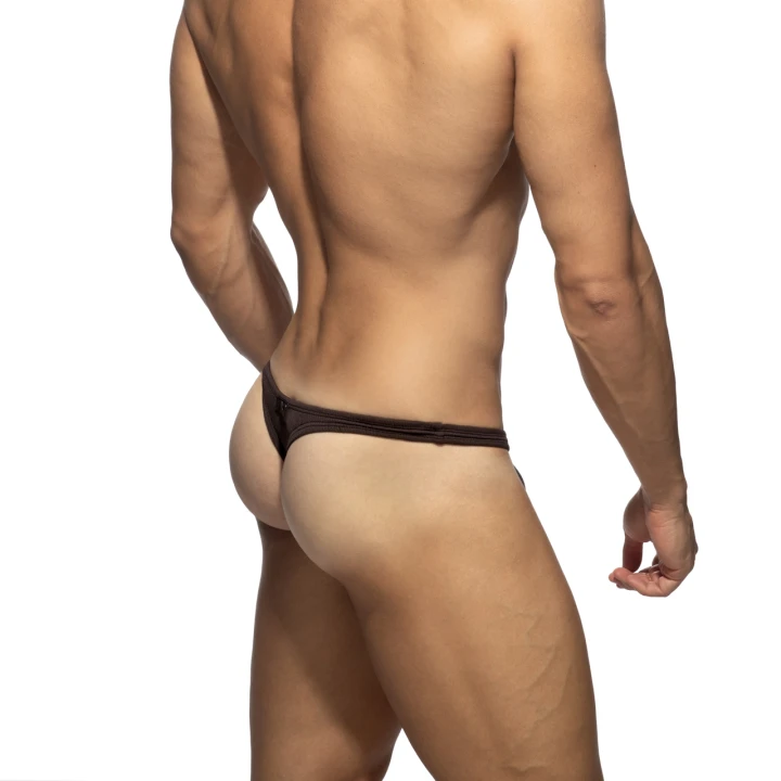 Stringi kąpielowe Basic Rib Sexy Brown Addicted