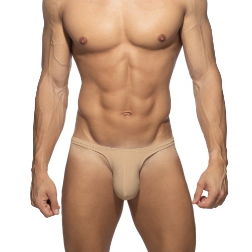Stringi kąpielowe Basic Rib Sexy Beige Addicted