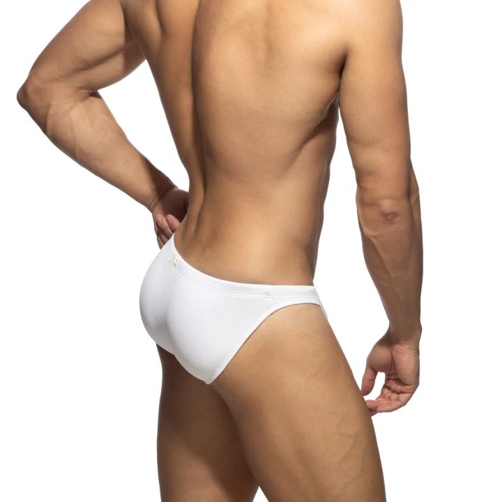 Figi kąpielowe Basic Rib White Addicted