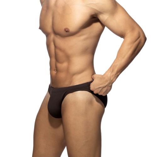 Figi kąpielowe Basic Rib Brown Addicted
