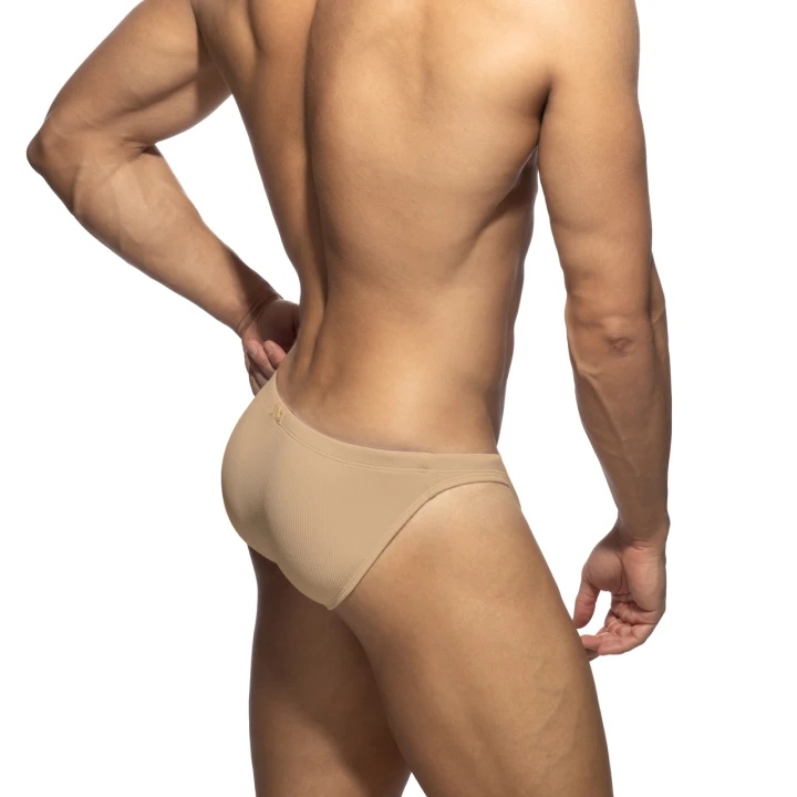 Figi kąpielowe Basic Rib Beige Addicted