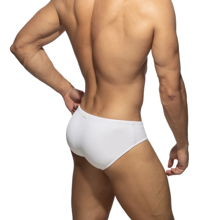 Slipy kąpielowe Basic Rib White Addicted