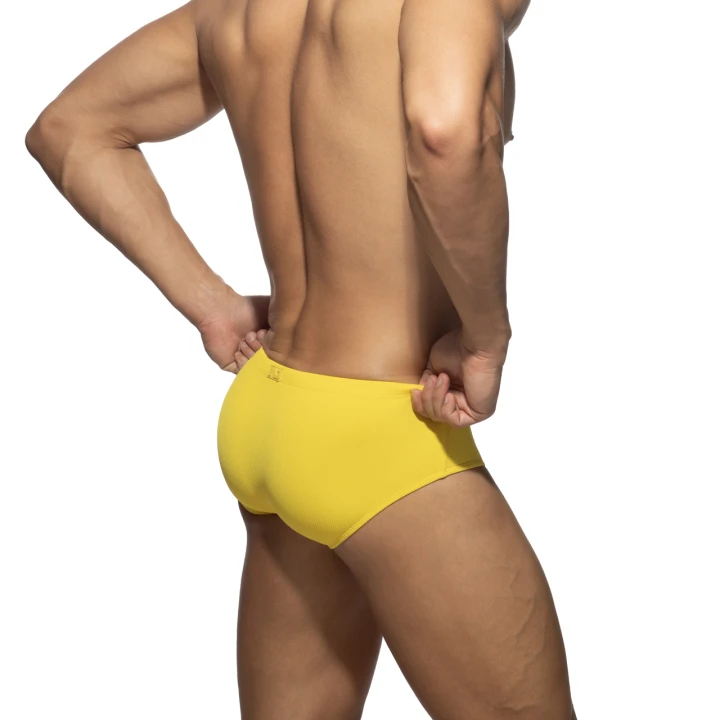 Slipy kąpielowe Basic Rib Yellow Addicted