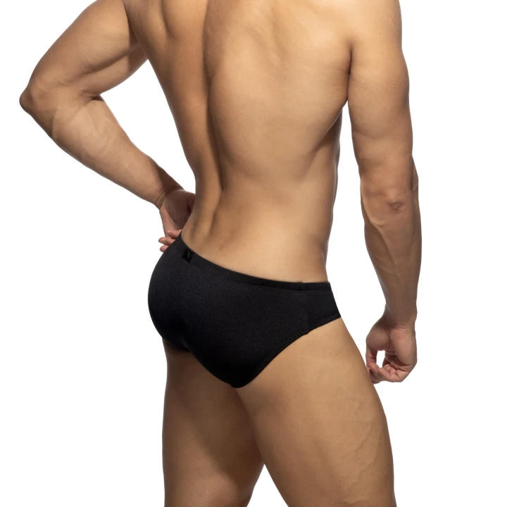 Slipy kąpielowe Basic Rib Black Addicted
