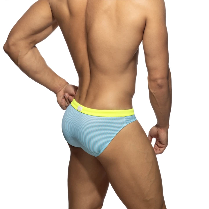 Figi męskie kąpielowe Baby Stripes Sky Blue Addicted