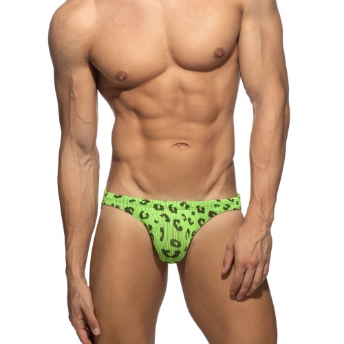 Figi kąpielowe Fantasy Leopard Neon Green Addicted