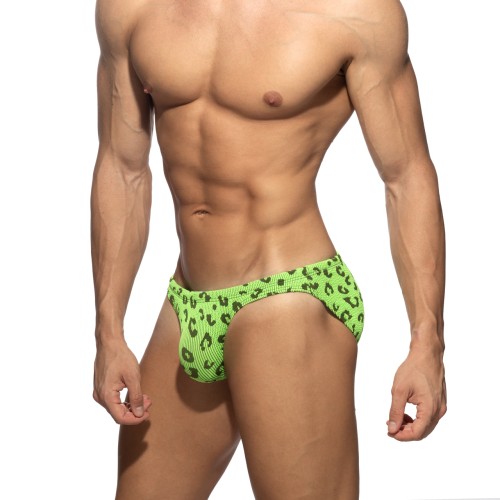 Figi kąpielowe Fantasy Leopard Neon Green Addicted