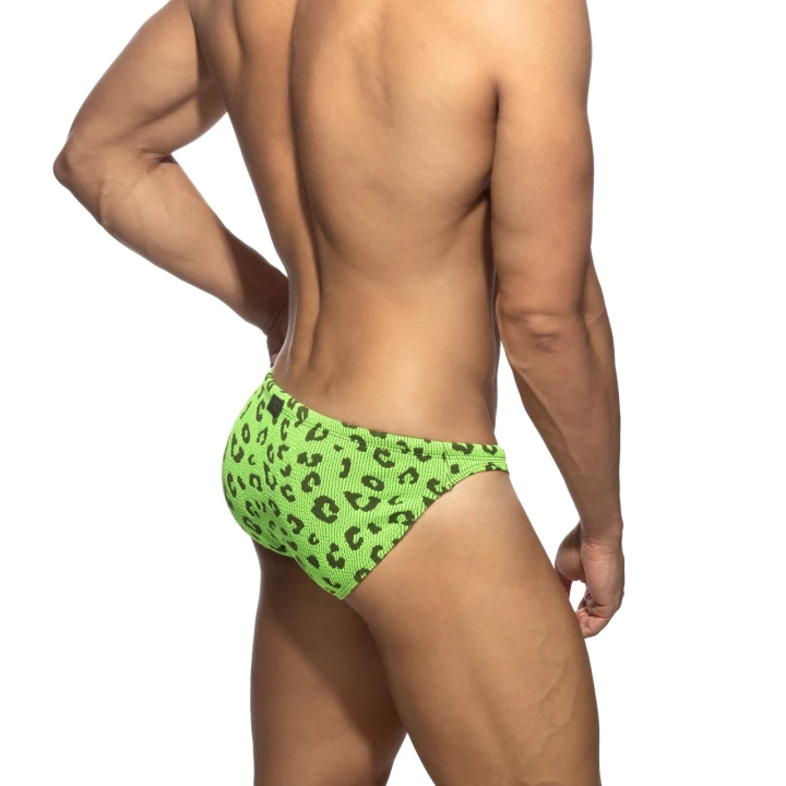 Figi kąpielowe Fantasy Leopard Neon Green Addicted
