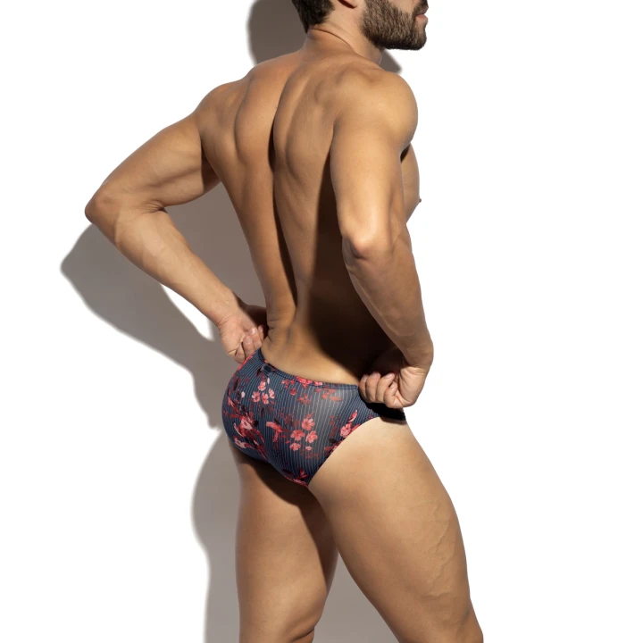 Figi męskie Striped-Floral Navy ES Collection