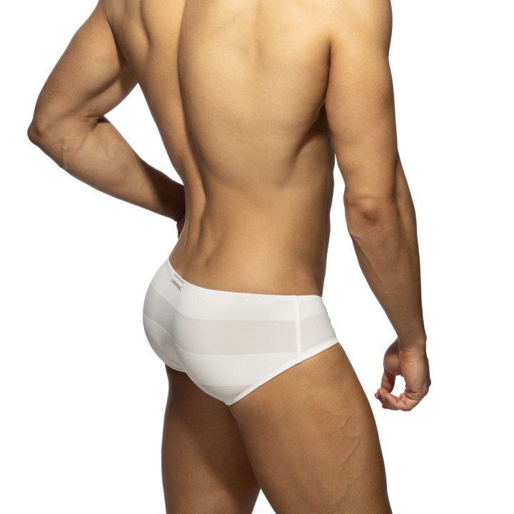 Beżowe slipy męskie Stripes Addicted