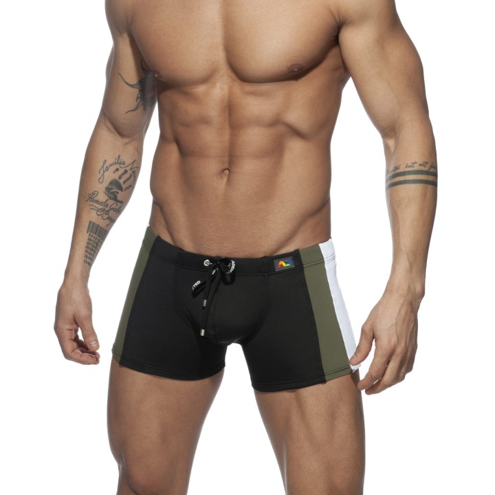 Czarne bokserki kąpielowe Stripes Basic Addicted