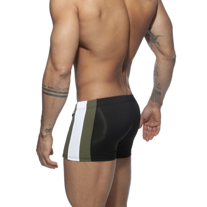 Czarne bokserki kąpielowe Stripes Basic Addicted