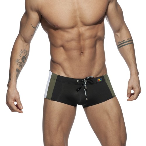 Czarne kąpielówki męskie Stripes Basic Black Addicted