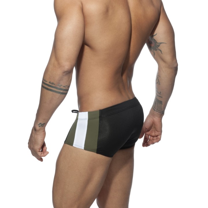 Czarne kąpielówki męskie Stripes Basic Black Addicted