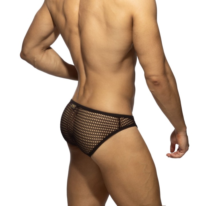 Slipy męskie Openwork Fabric Brown Addicted