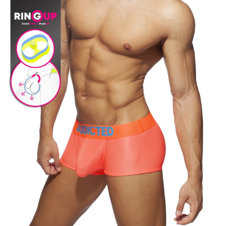 Bokserki Rung Up Neon Mesh Orange Addicted
