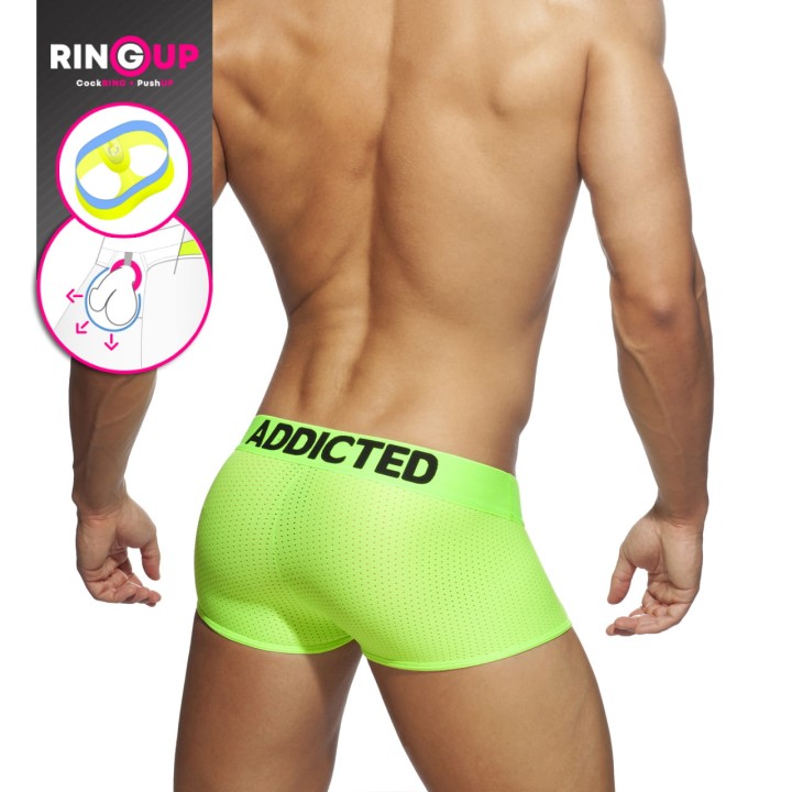 Bokserki Rung Up Neon Mesh Green Addicted