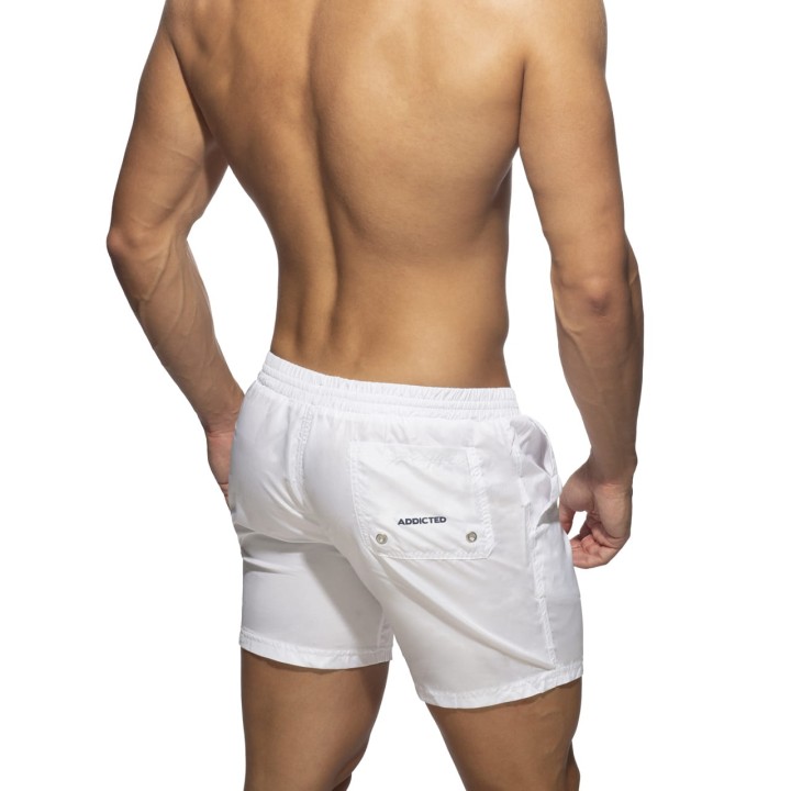 Kąpielówki męskie z długą nogawką Basic White Addicted